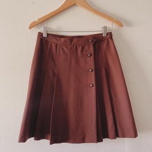 90s VINTAGE PLEATED COTTON SKIRT